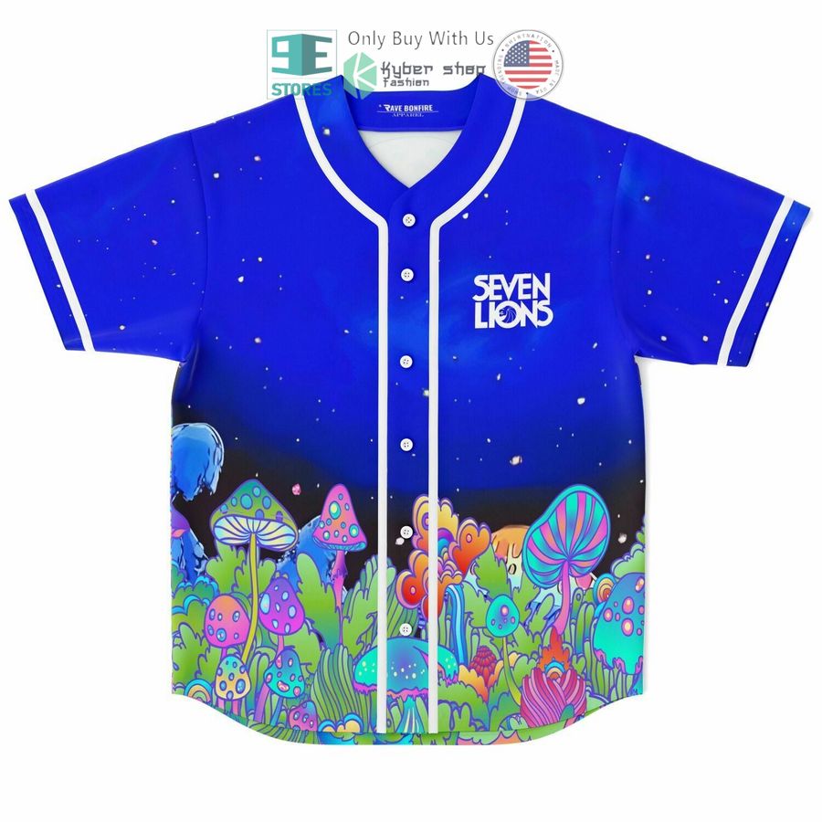seven lions mushroom blue baseball jersey 1 5188