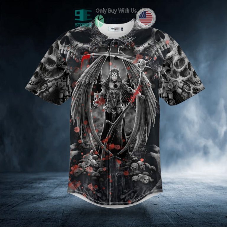 sexy angel of death skull baseball jersey 3 3199