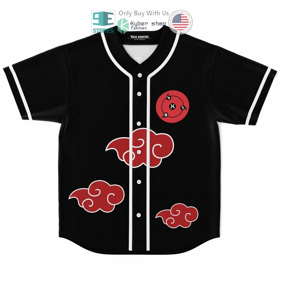 sharingan naruto akatsuki costume baseball jersey 1 78369