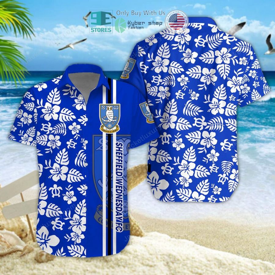 sheffield wednesday blue hawaiian shirt shorts 1 35836