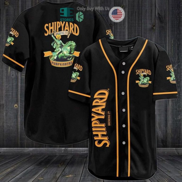 shipyard brew company black baseball jersey 1 65157