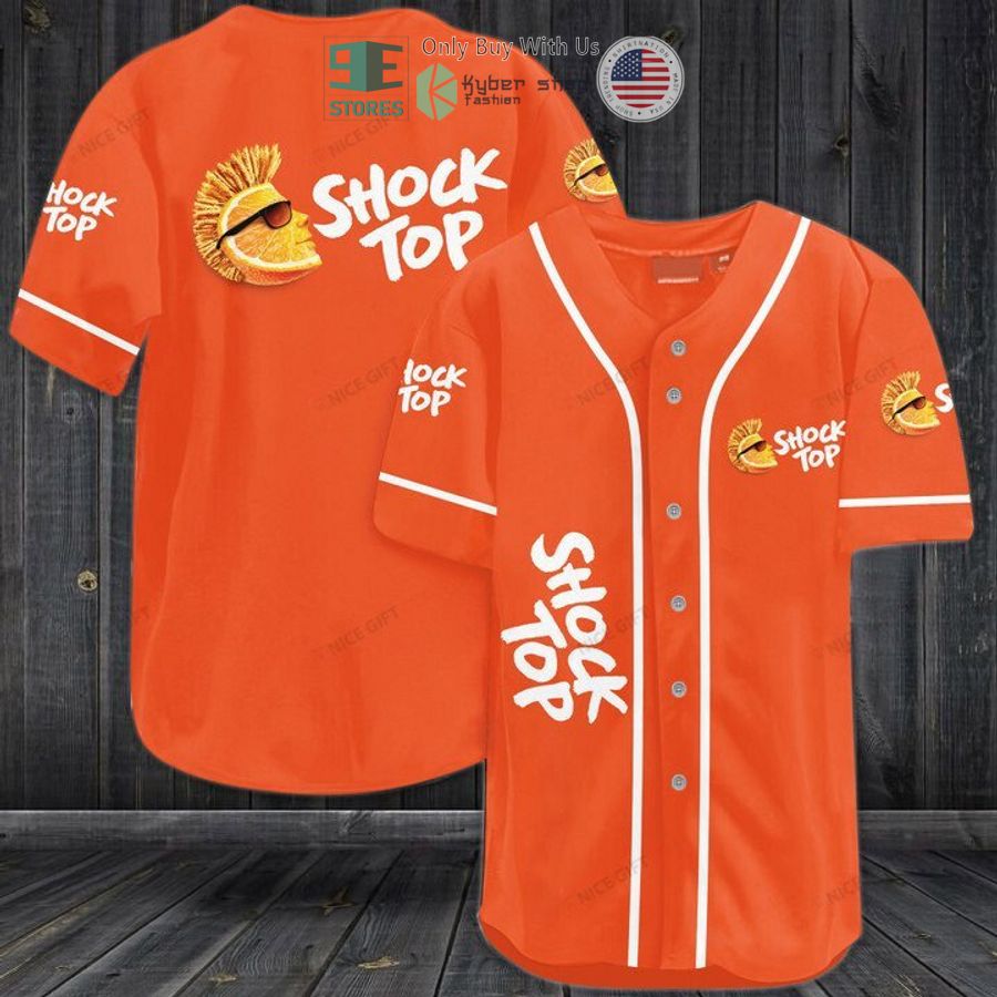 shock top logo orange baseball jersey 1 81106