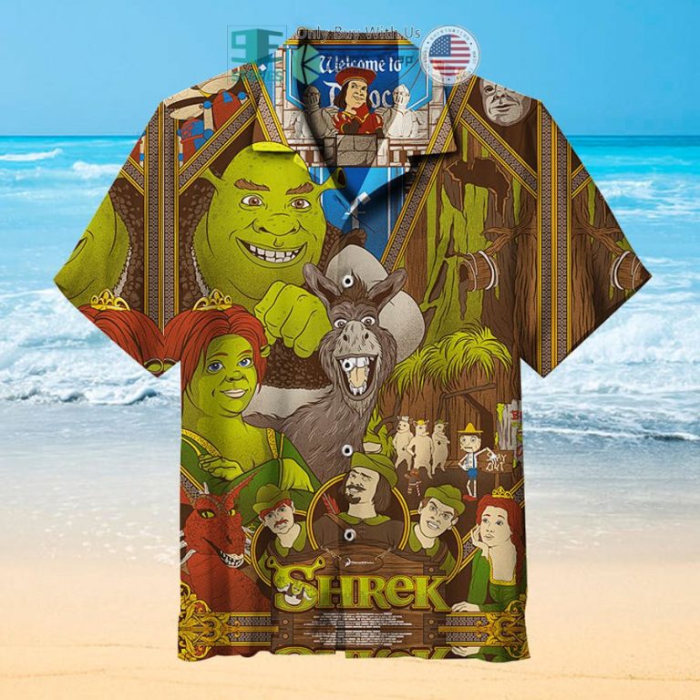 shrek characters art hawaiian shirt 1 47462