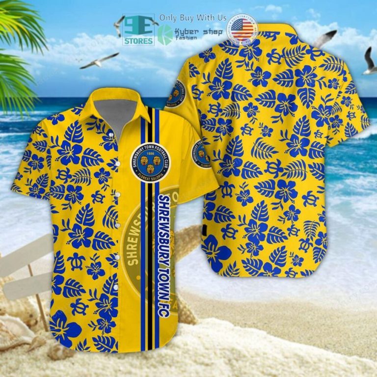 shrewsbury town yellow hawaiian shirt shorts 1 49590