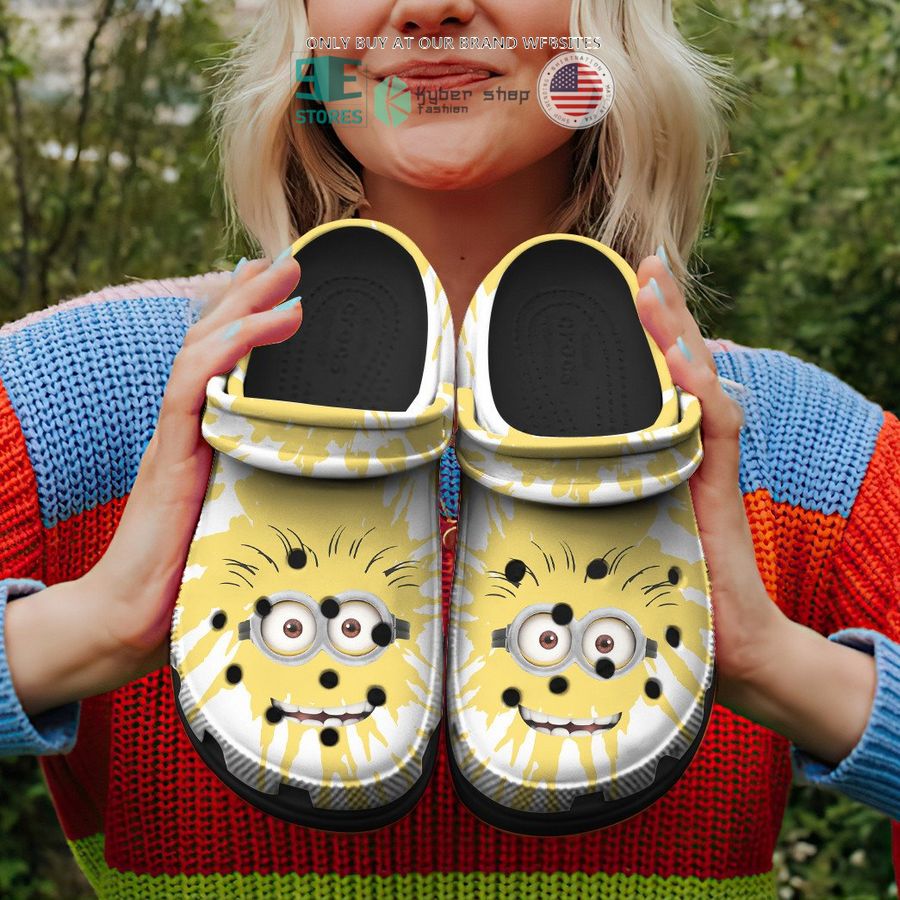silly minion face tie dye crocs crocband shoes 1 54738