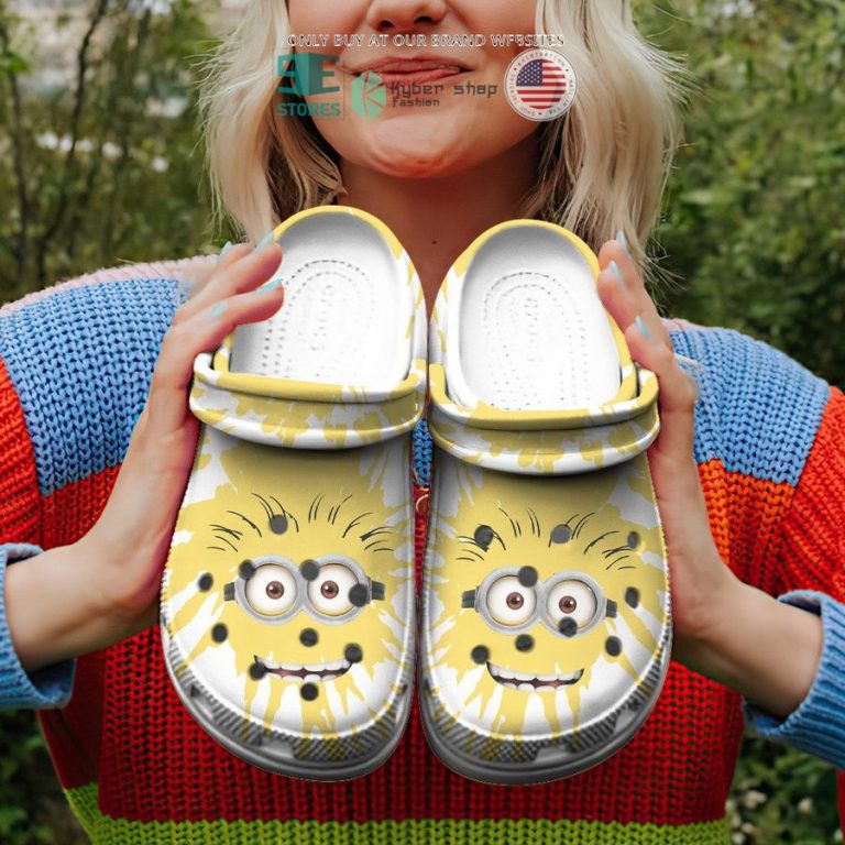 silly minion face tie dye crocs crocband shoes 3 69639