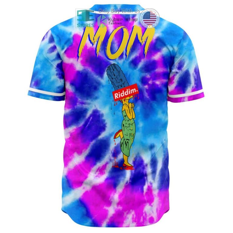 simpson riddim mom tie dye baseball jersey 1 71254