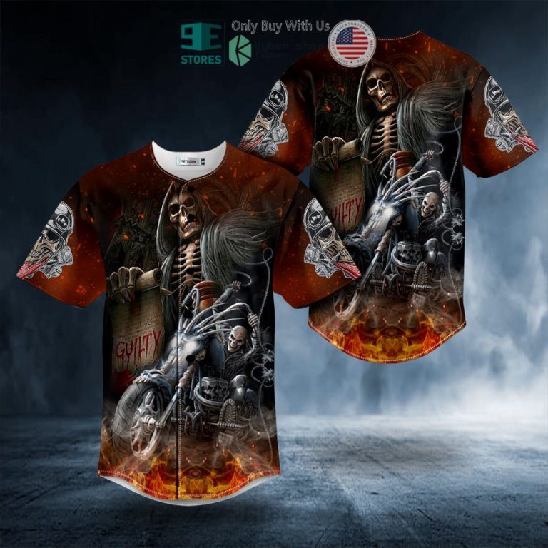 skeleton firer biker guilty skull baseball jersey 1 40925