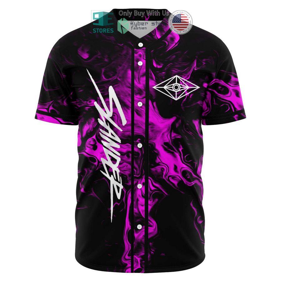slander logo black pink baseball jersey 1 85672