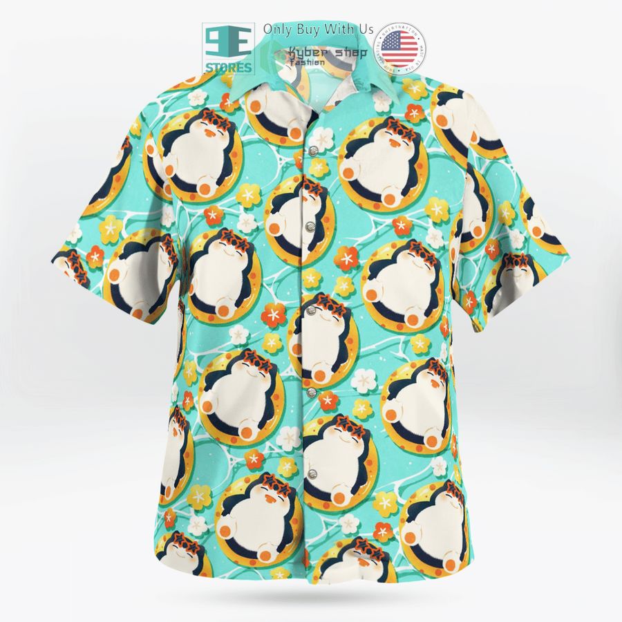 snorlax on vacation hawaiian shirt shorts 1 9252