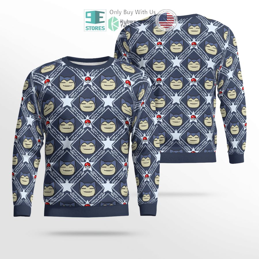 snorlax stars pattern sweatshirt sweater 1 24378