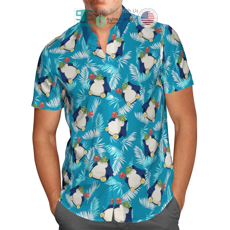 snorlax tropical hawaiian shirt shorts 2 86464