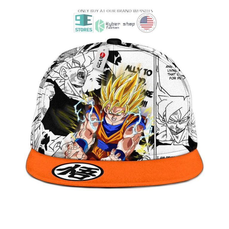 son goku super saiyan manga snapback cap 1 33442