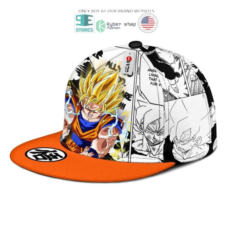 son goku super saiyan manga snapback cap 3 73565