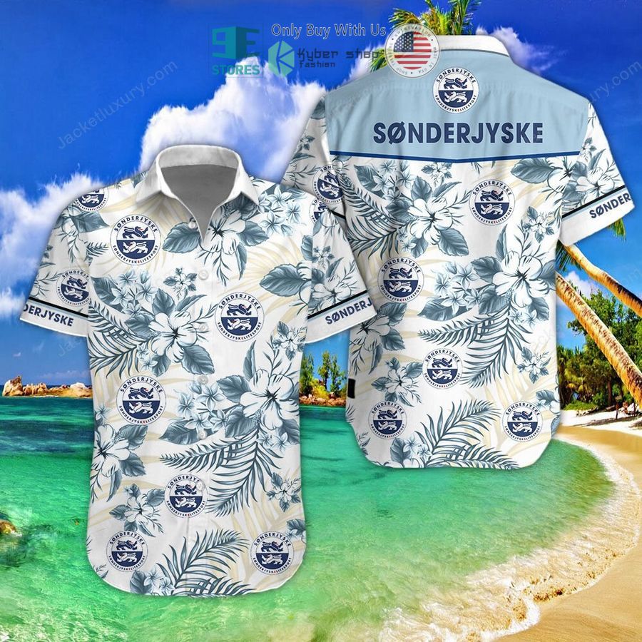 sonderjyske fodbold flowers hawaiian shirt shorts 1 12996