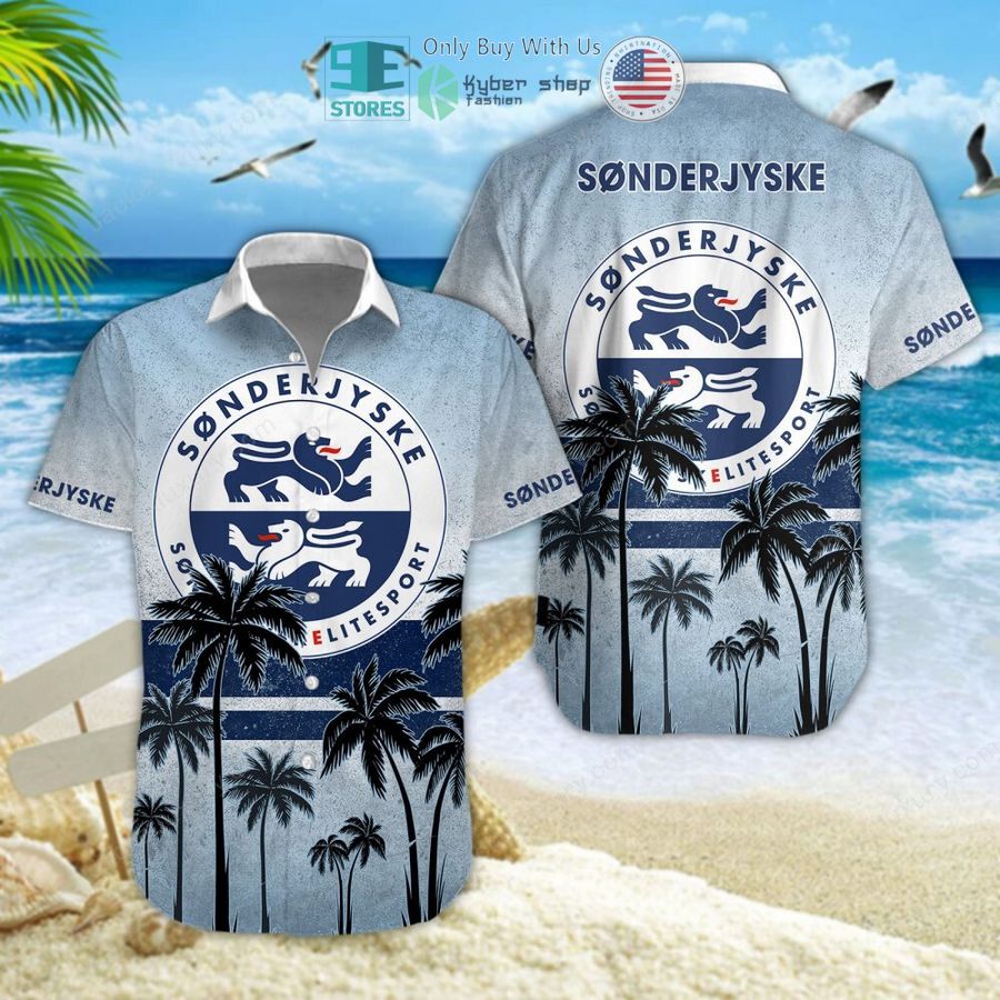 sonderjyske fodbold palm tree hawaiian shirt shorts 1 97421