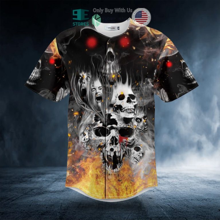 soul eater screaming crack monster skull baseball jersey 3 29147