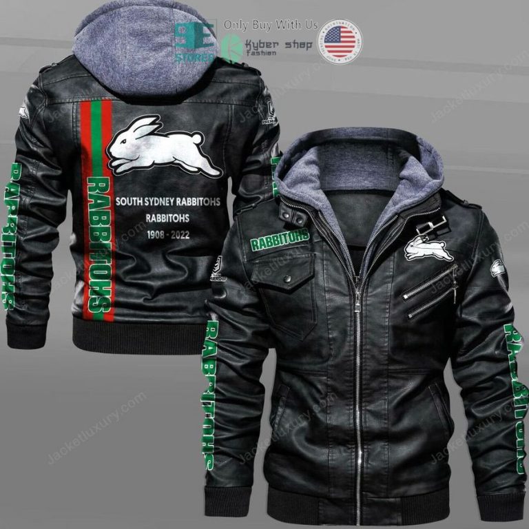 south sydney rabbitohs 1908 2022 leather jacket 1 10536