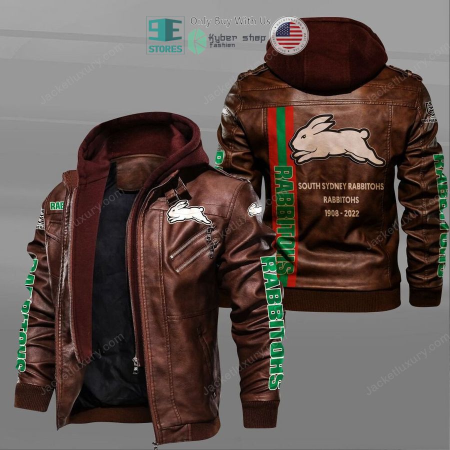 south sydney rabbitohs 1908 2022 leather jacket 2 91200