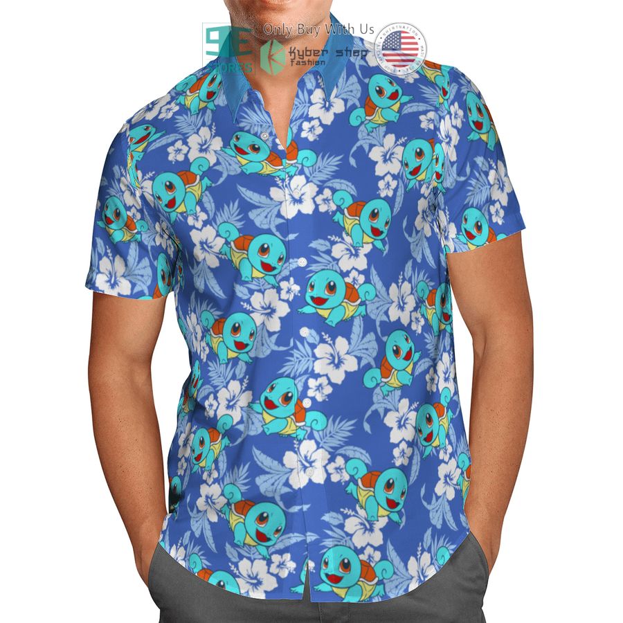 squirtle tropical hawaiian shirt shorts 2 61458