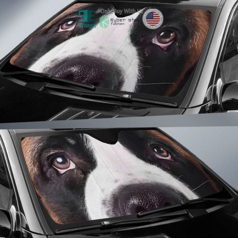 st bernard eyes car sun shade 2 67393