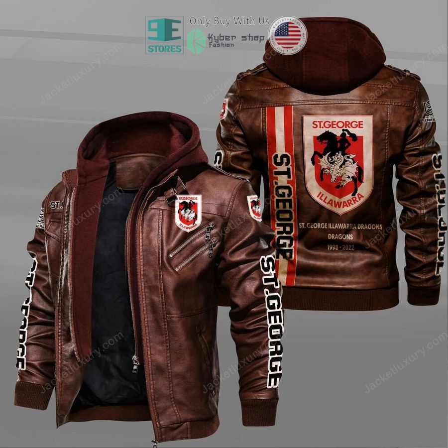 st george illawarra 1988 2022 dragons leather jacket 2 13088