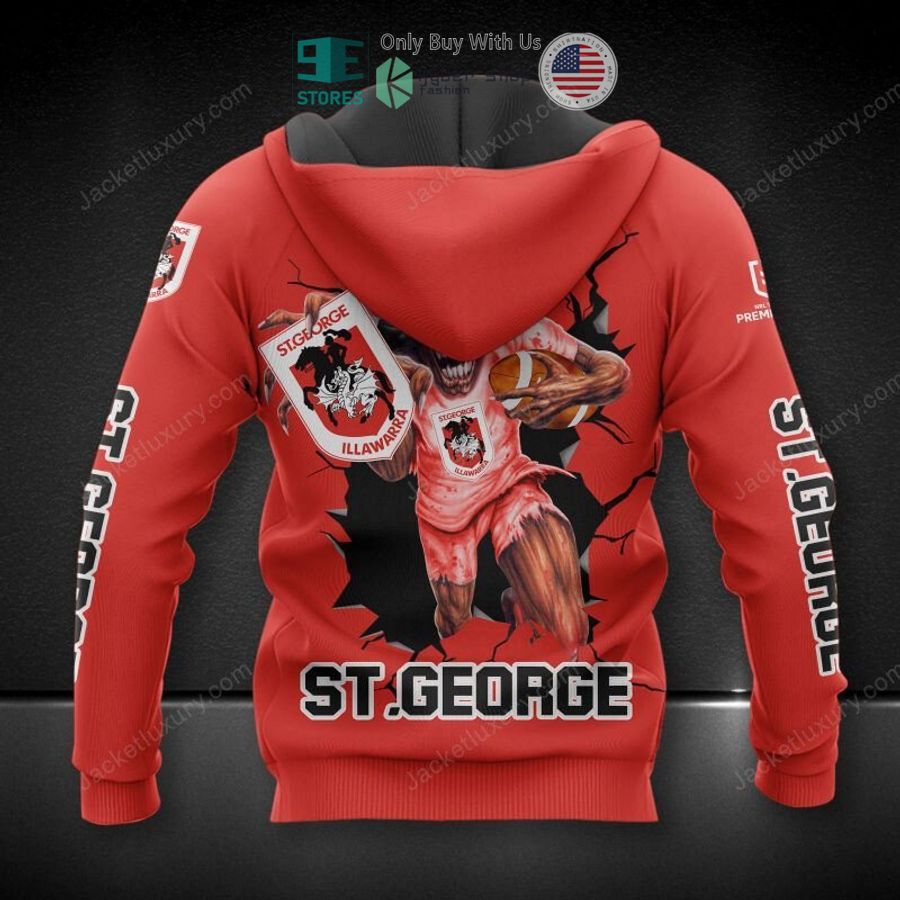 st george illawarra dragons eddie mascot red 3d hoodie polo shirt 2 61874