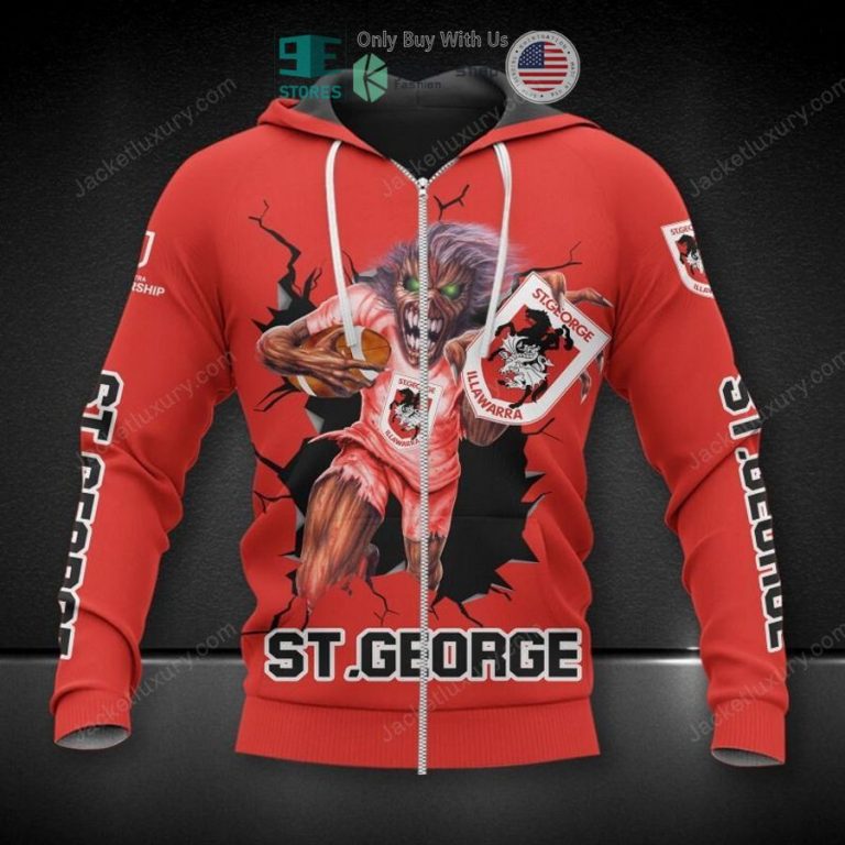 st george illawarra dragons eddie mascot red 3d hoodie polo shirt 3 68678