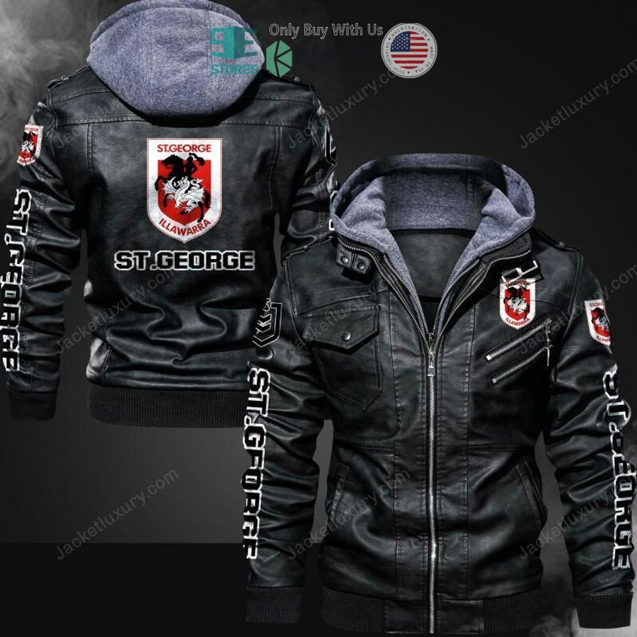 st george illawarra dragons leather jacket 1 50373