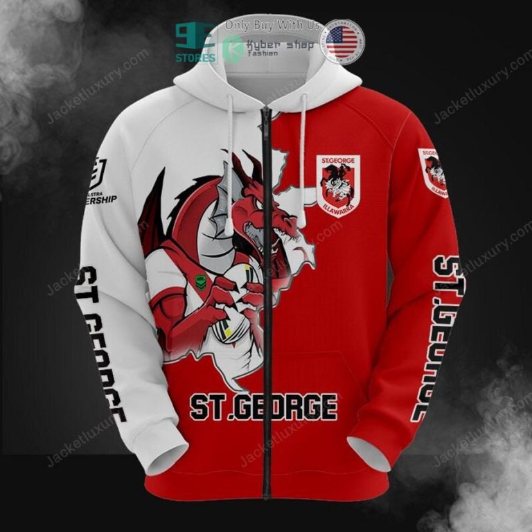 st george illawarra dragons mascot 3d hoodie polo shirt 3 51407