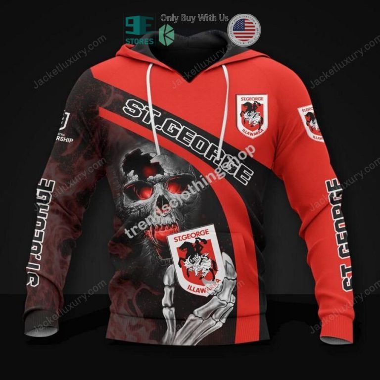 st george illawarra dragons skeleton 3d hoodie polo shirt 1 63147