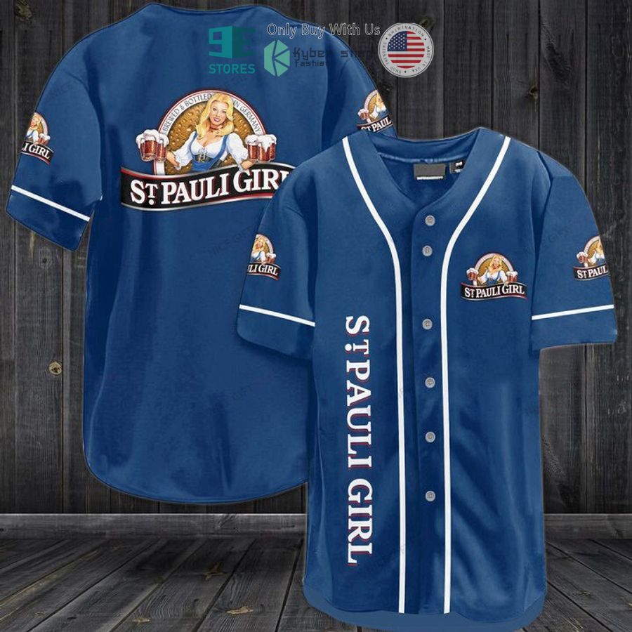 st pauli girl logo blue baseball jersey 1 21727