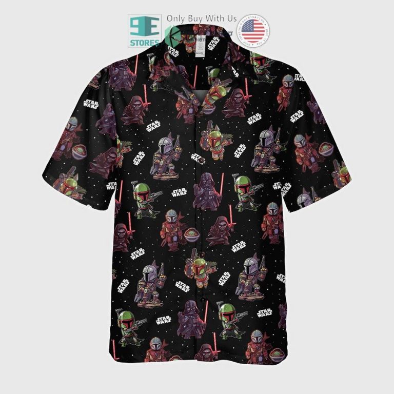 star wars characters chibi galaxy hawaiian shirt 3 57565