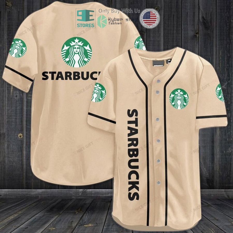 starbucks logo baseball jersey 1 93724