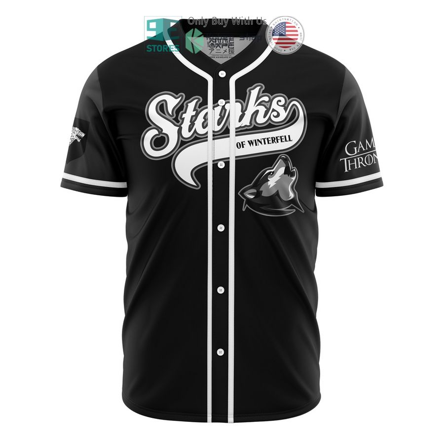 starks of winterfell black game of thrones baseball jersey 1 71836