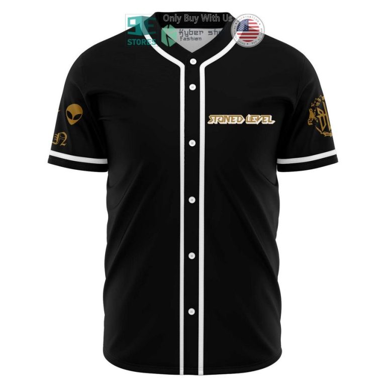 stoned level black baseball jersey 1 93289