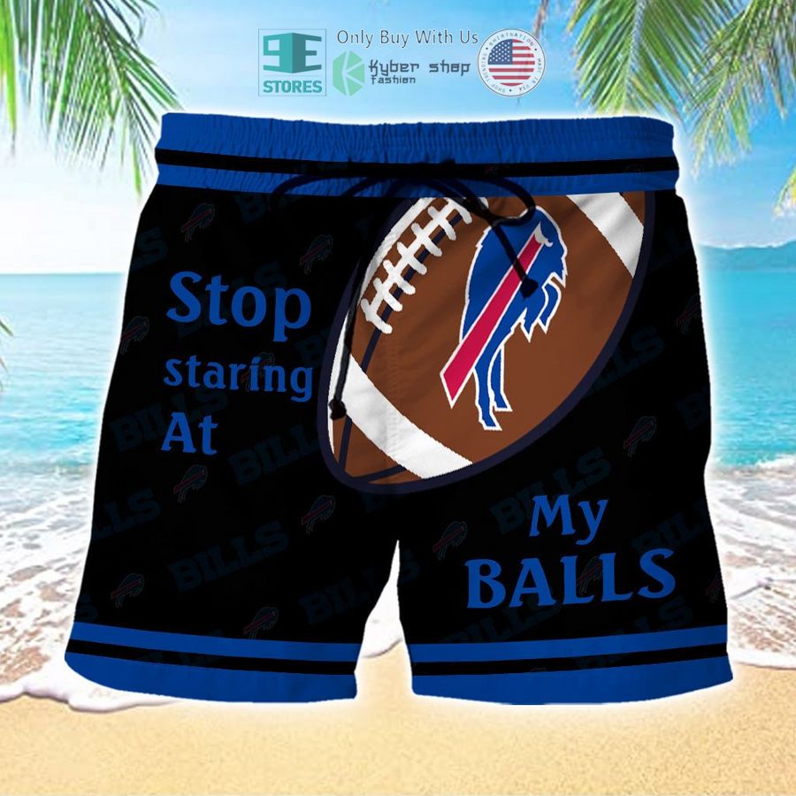 stop staring at my ball buffalo bills beach shorts 1 80531
