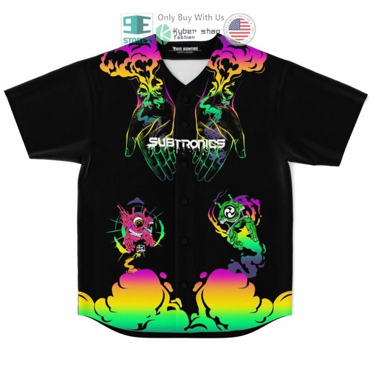 subtronics headranger 420 skull black baseball jersey 1 78998