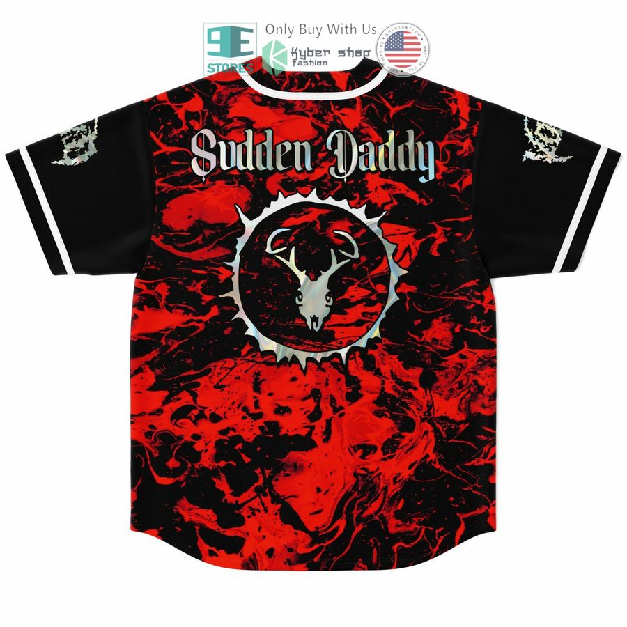 svdden death logo red black baseball jersey 2 25219