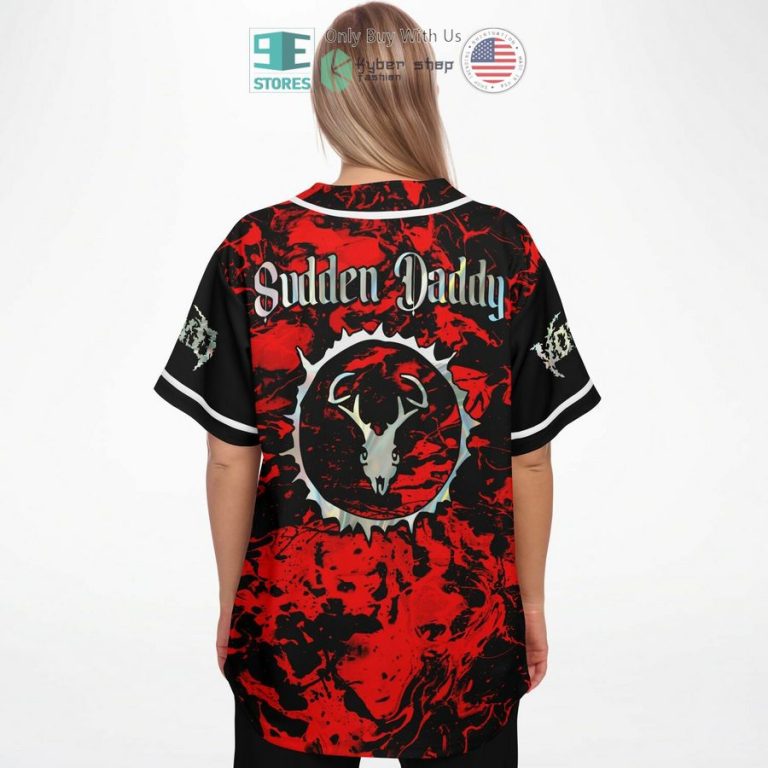 svdden death logo red black baseball jersey 3 166