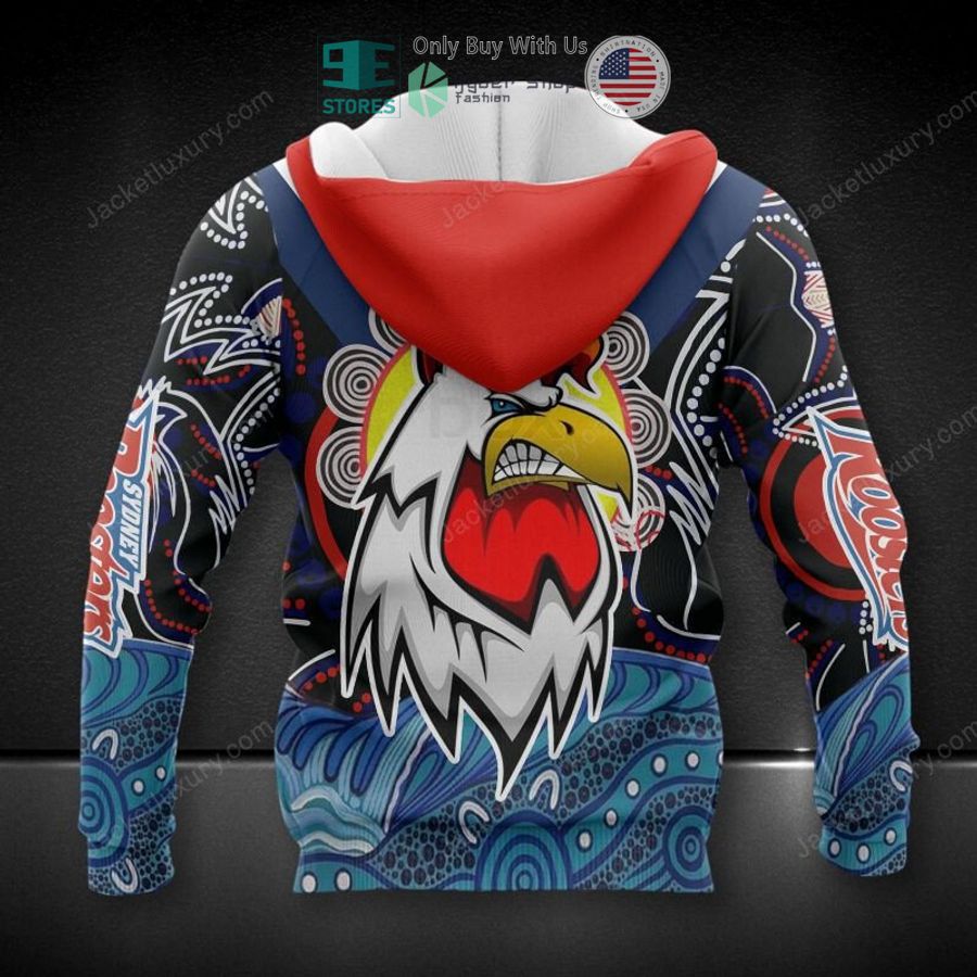 sydney roosters aboriginal pattern 3d hoodie polo shirt 2 9899