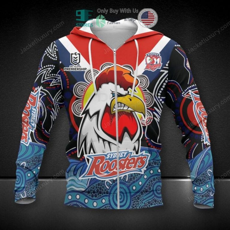 sydney roosters aboriginal pattern 3d hoodie polo shirt 3 99656