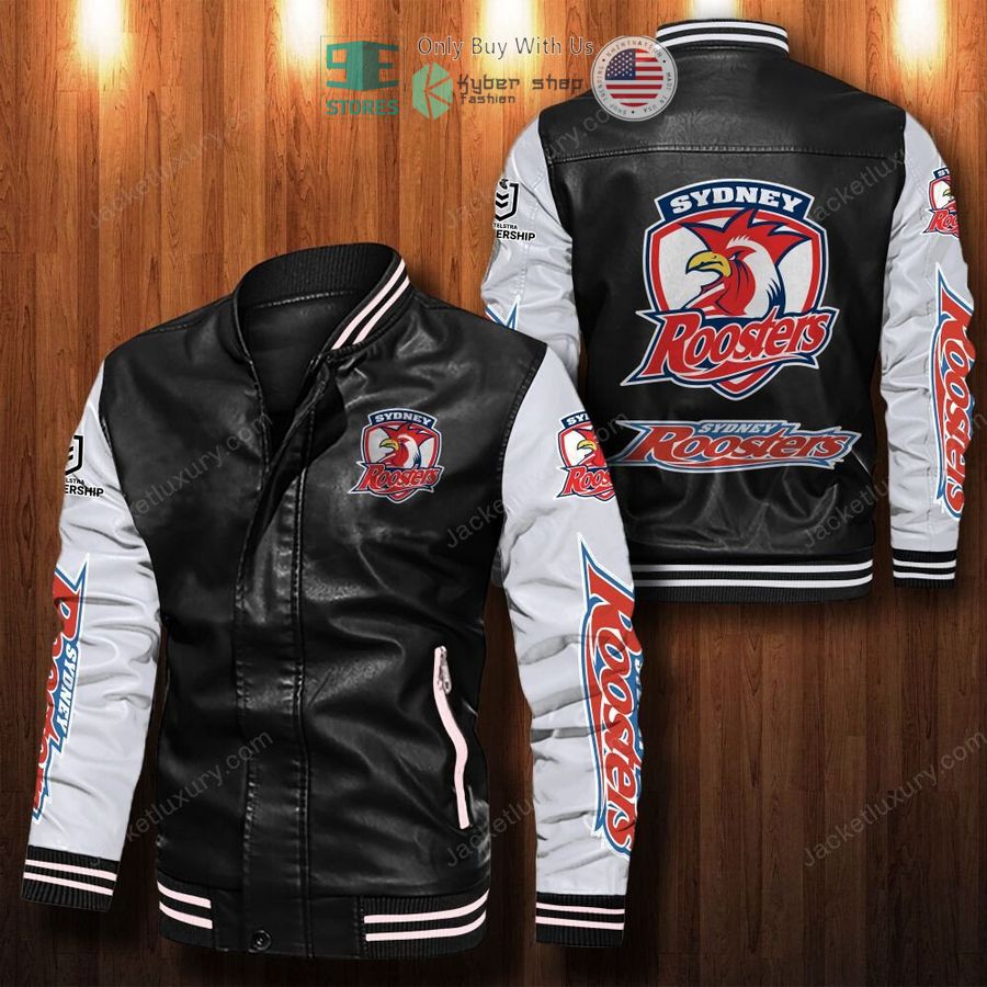 sydney roosters leather bomber jacket 1 14096