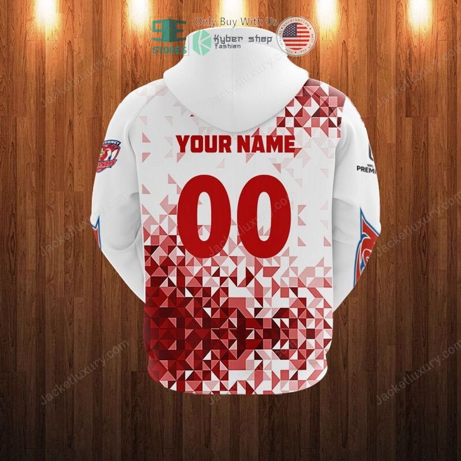 sydney roosters mascot white 3d hoodie polo shirt 2 45090