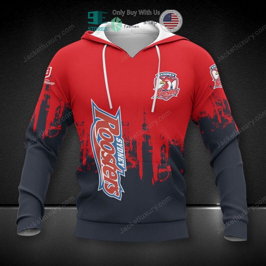 sydney roosters nrl logo 3d hoodie polo shirt 1 48129