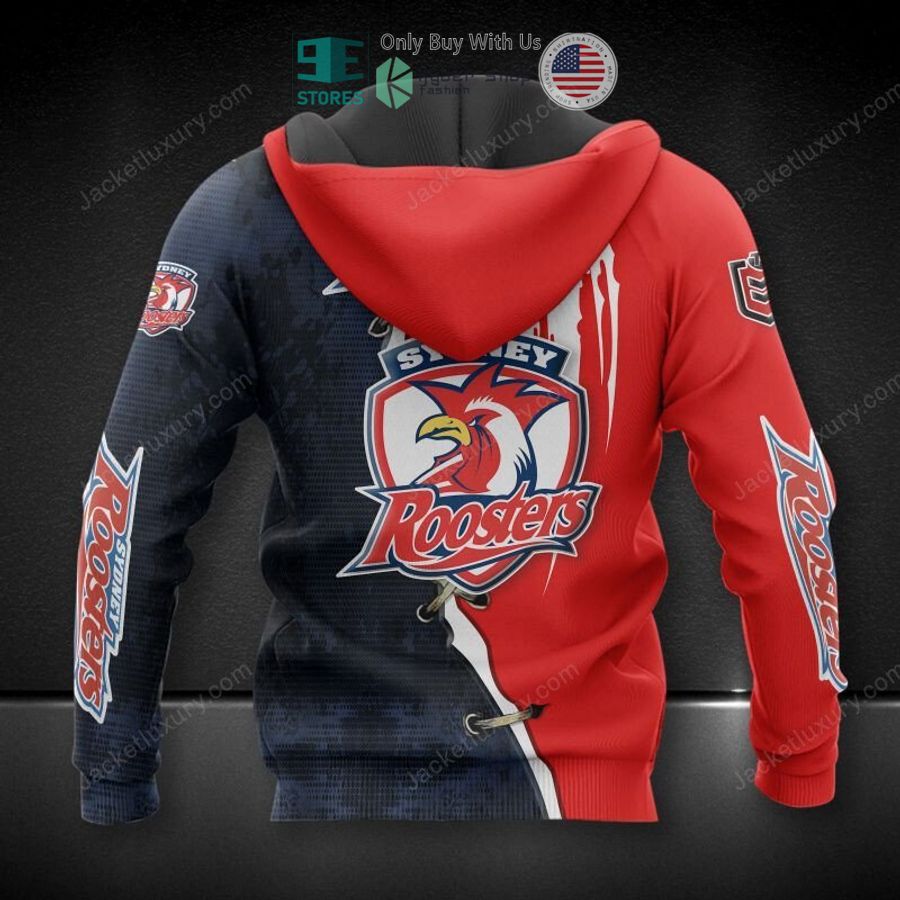 sydney roosters red blue 3d hoodie polo shirt 2 68069