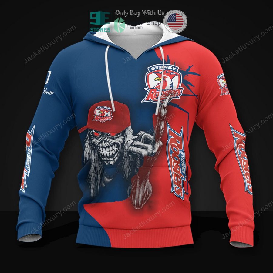 sydney roosters skull 3d hoodie polo shirt 1 22486