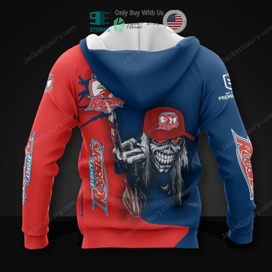 sydney roosters skull 3d hoodie polo shirt 2 84686