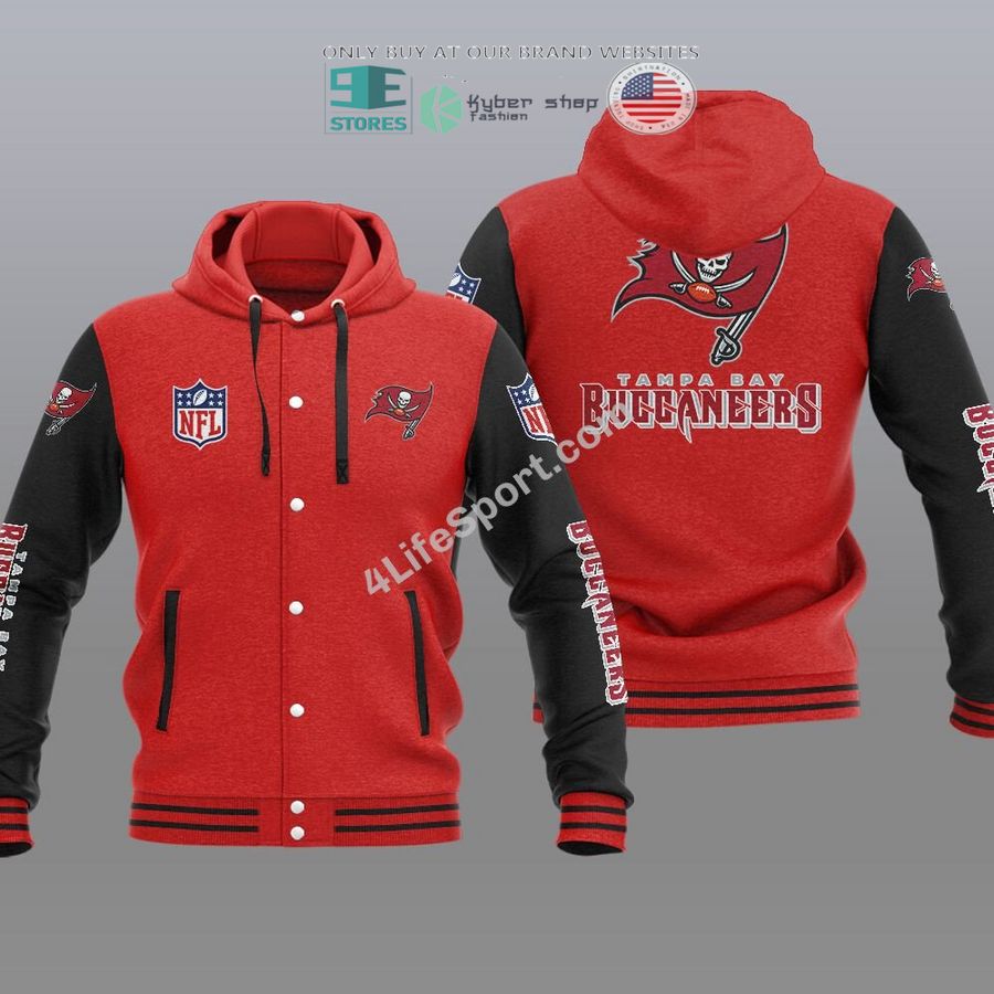 tampa bay buccaneers baseball hoodie jacket 1 56362