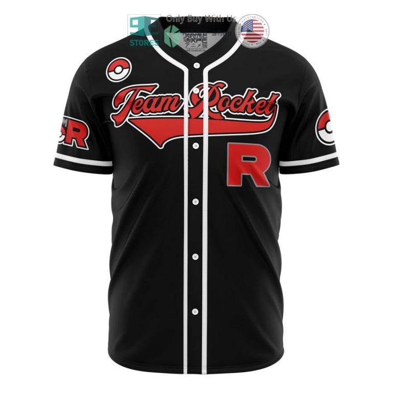 team rocket grunt black pokemon baseball jersey 1 67510